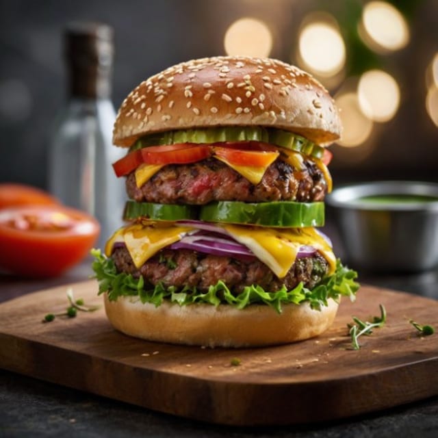 Custom Burger (Build Your Own Vegan Burger).