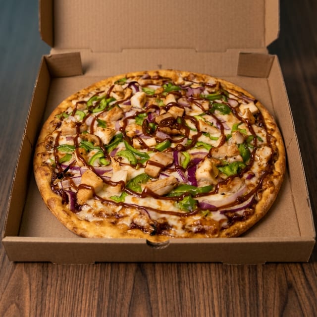 BBQ Chicken Pizza.