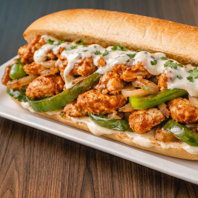 Regular Chicken Tikka Cheesesteak.