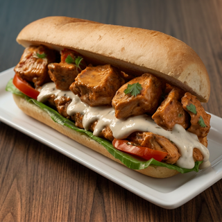 Chicken Tikka Cheesesteak Sandwich