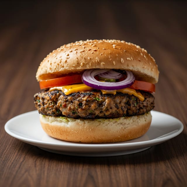 Shroom Vegan Burger.