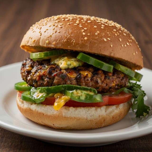 Justice Jalapeno Burger.