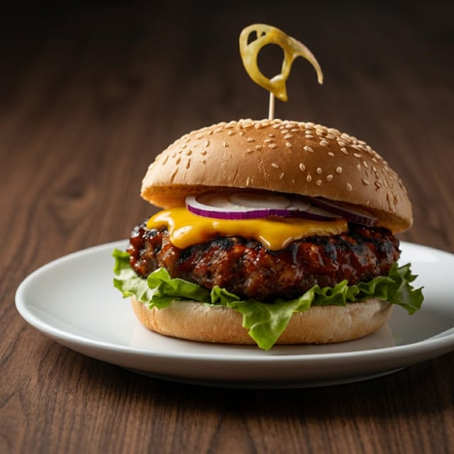 Smoked BBQ Burger Vegan.